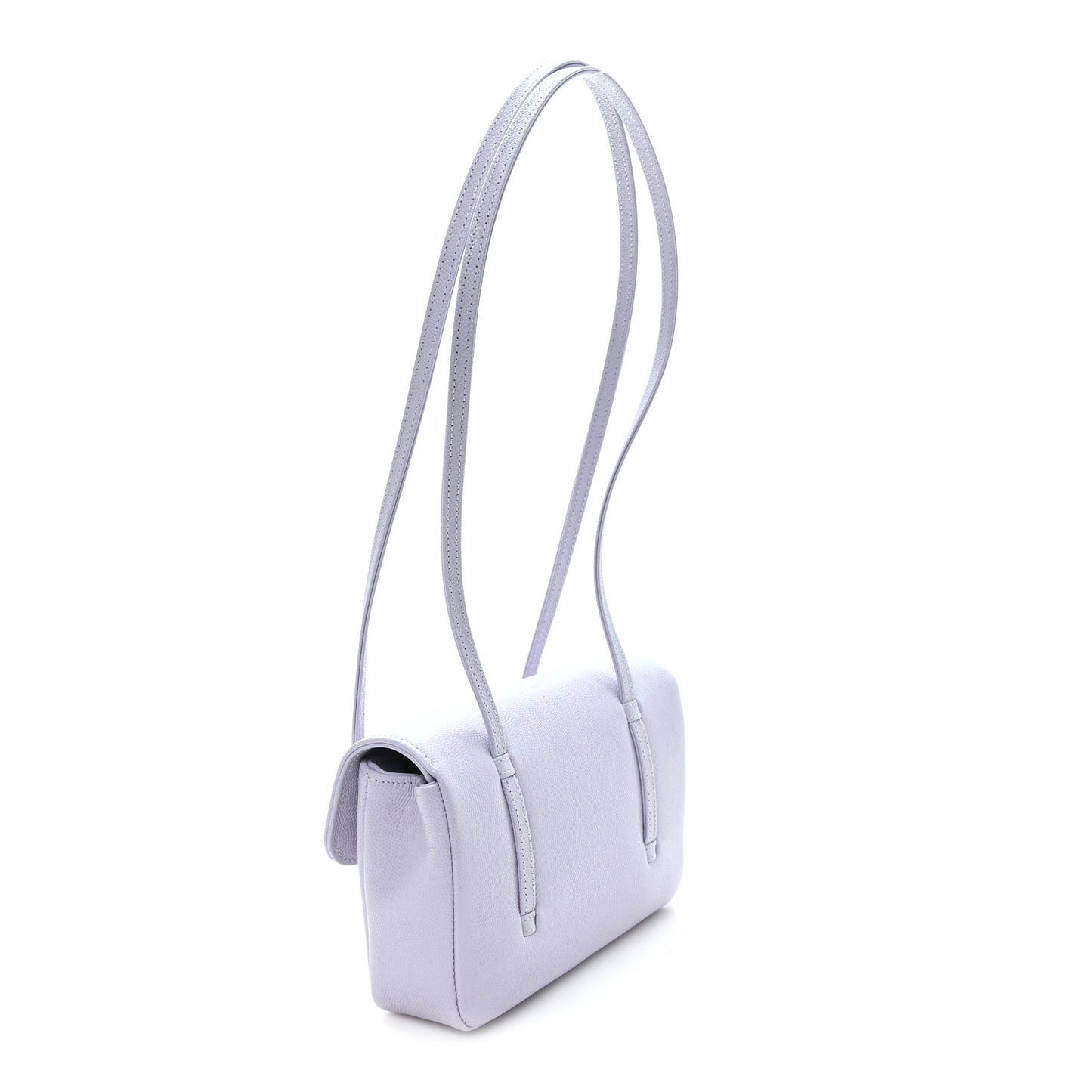 Shiny Caviar Mini Preppy Coco Shoulder Bag Purple