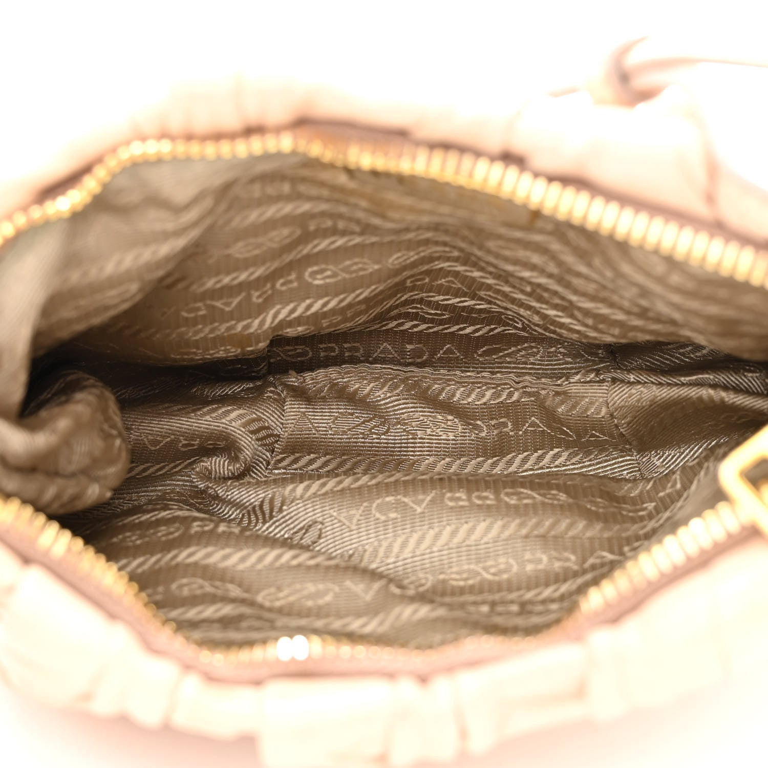 Prada Nappa Gaufre Wristlet Clutch Cipria 5 of 12