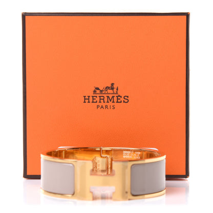 Hermes Enamel Wide Clic Clac H Bracelet GM Marron Glace 6 of 6