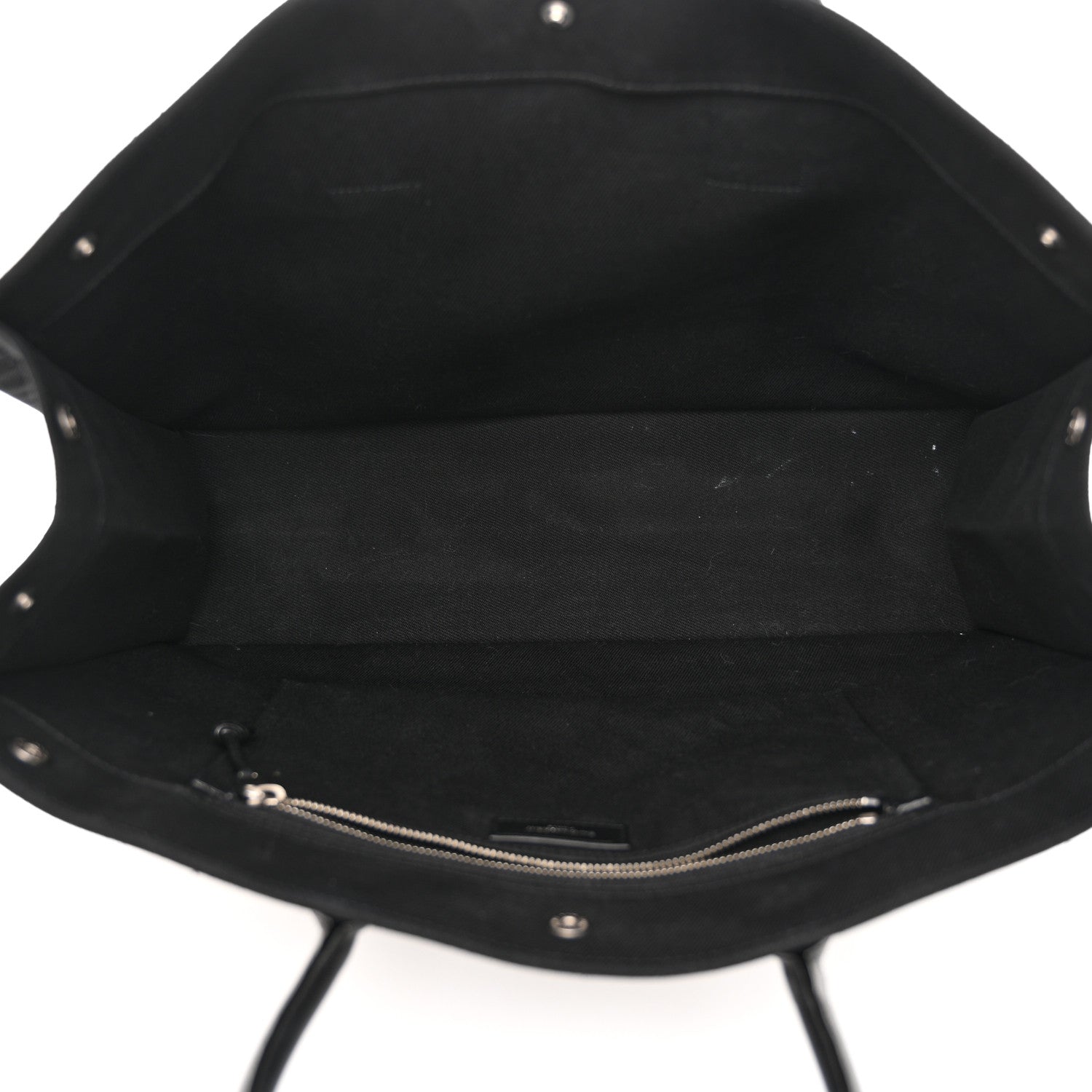 Saint Laurent Linen Calfskin Rive Gauche Tote Black 6 of 12