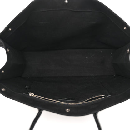 Saint Laurent Linen Calfskin Rive Gauche Tote Black 6 of 12
