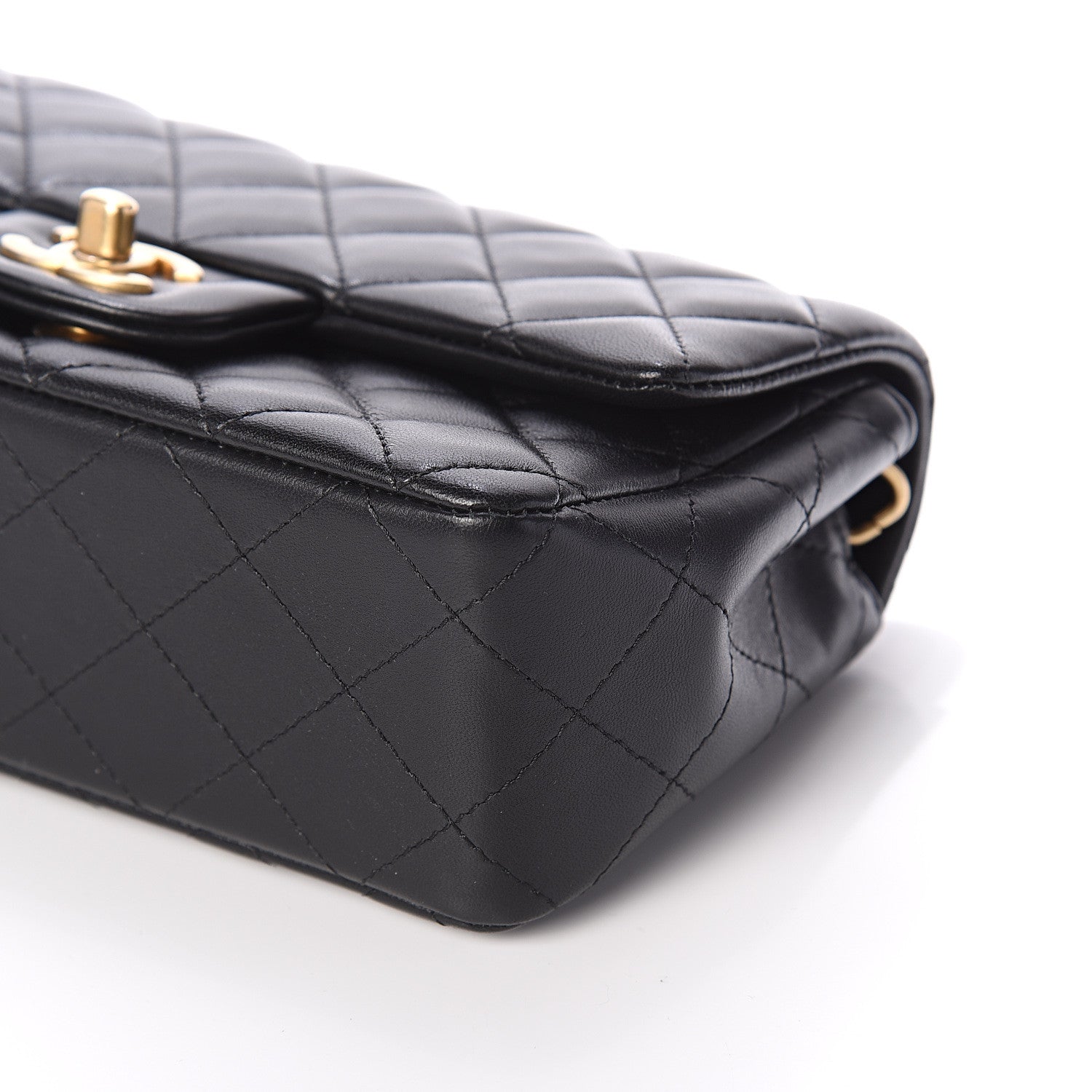 Chanel Lambskin Quilted Mini Rectangular Flap Black 8 of 8