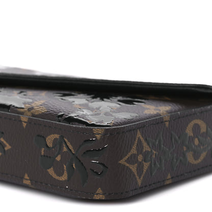 Louis Vuitton Monogram Blossom Pochette Felicie Chain Wallet Black 15 of 15