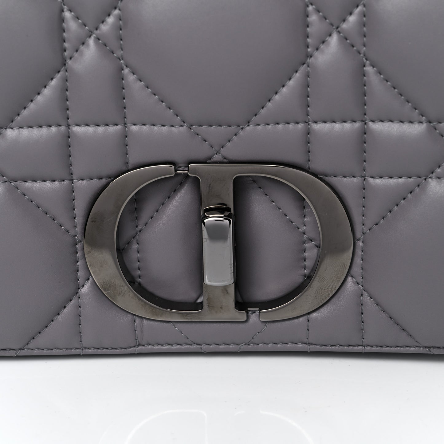 Calfskin Macrocannage Medium Caro Bag Iron Grey