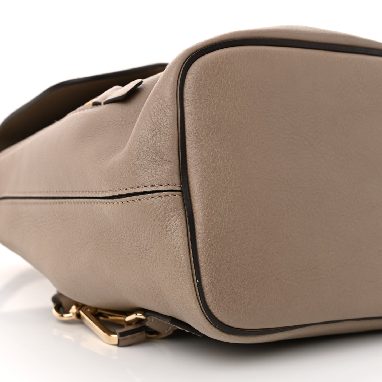 Suede Calfskin Small Faye Backpack Motty Grey