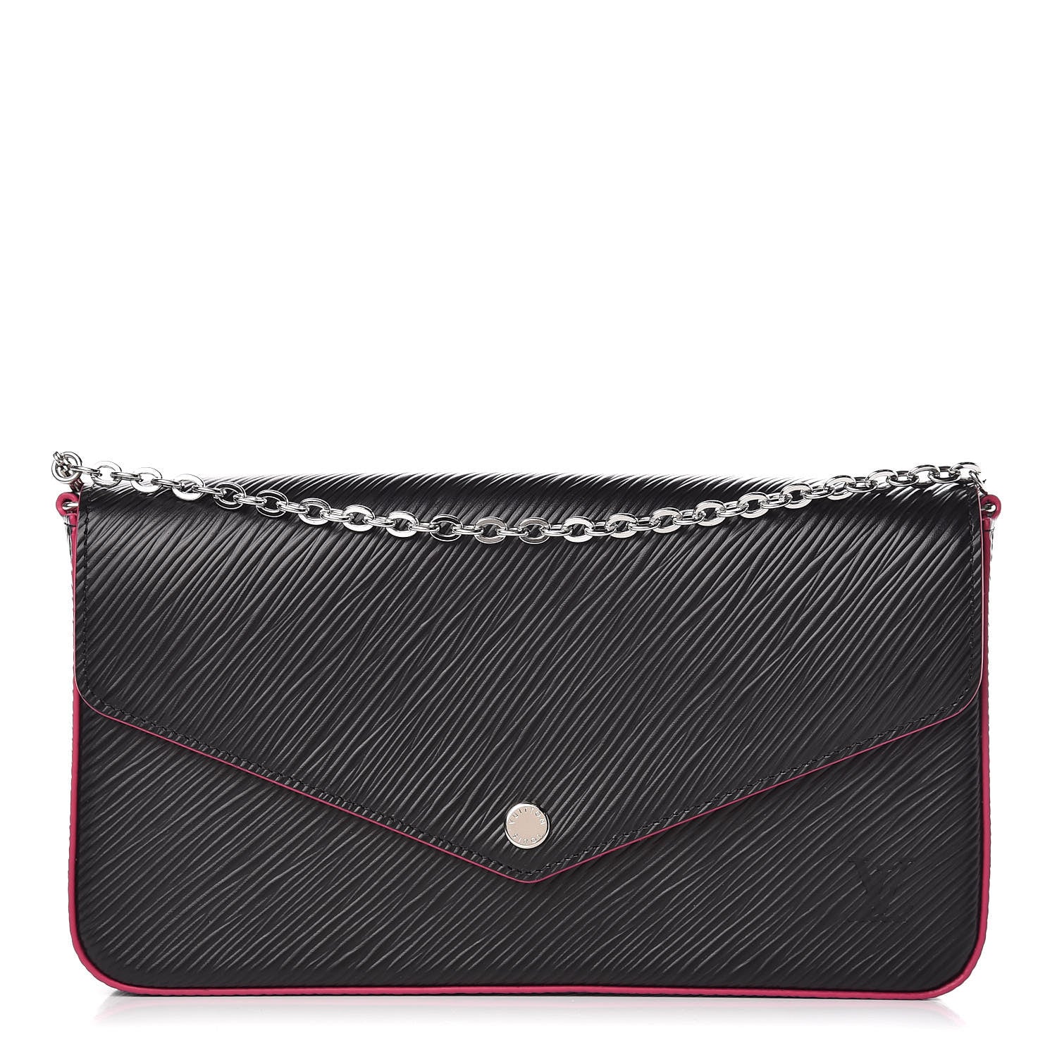 Louis Vuitton Epi Pochette Felicie Black Hot Pink 1 of 8