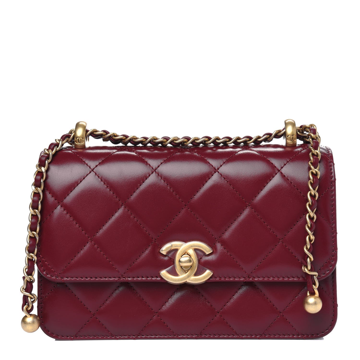 Chanel Calfskin Quilted Mini Perfect Fit Flap Burgundy 1 of 5
