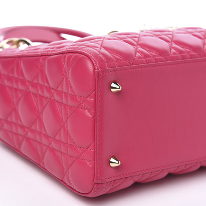 Christian Dior Lambskin Cannage Medium Lady Dior Fuchsia 7 of 8