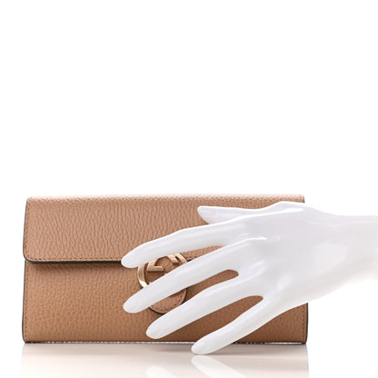 Gucci Dollar Calfskin Interlocking G Continental Wallet Camelia 2 of 7