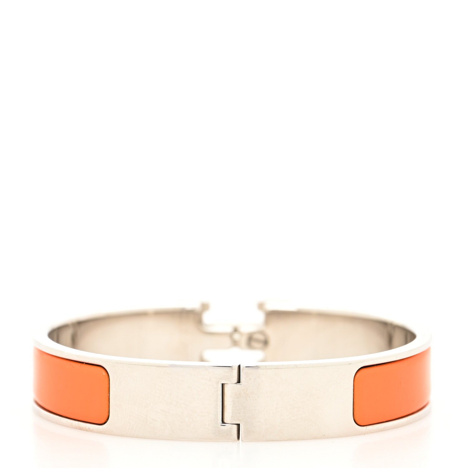 Hermes Enamel Narrow Clic Clac H Bracelet PM Orange 3 of 5