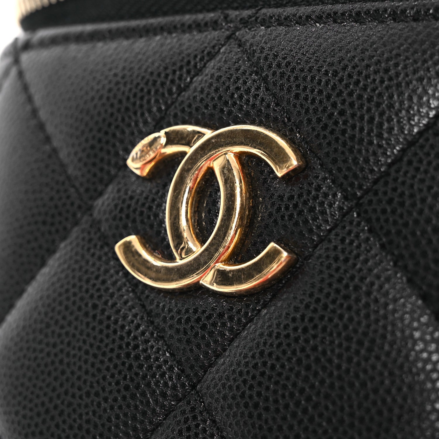 Chanel Caviar Quilted Small Vertical Vanity Case With Chain Black 11 of 12