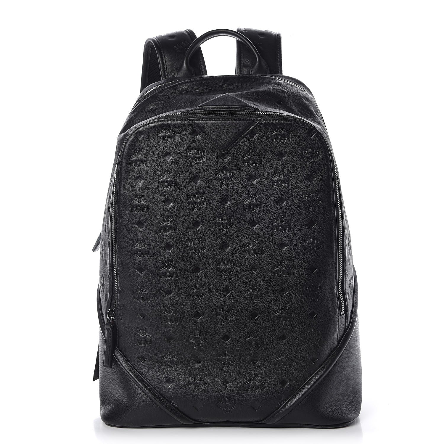 MCM Calfskin Ottomar Monogram Duke Backpack Black 1 of 12