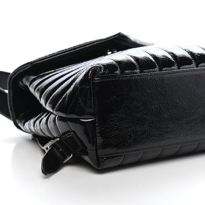 Saint Laurent Patent Y Quilted Monogram Small Loulou Backpack Black 7 of 8