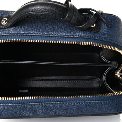 Chanel Caviar Quilted Small CC Filigree Vanity Case Navy Black 4 of 5