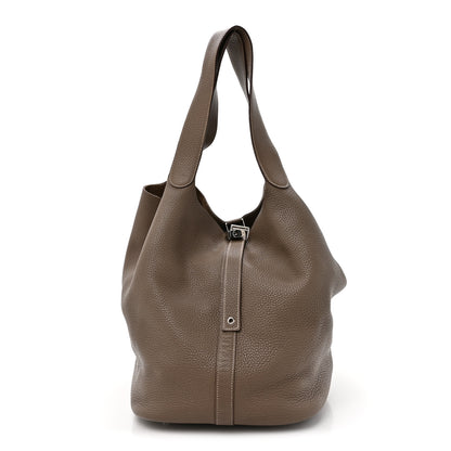 Hermes Taurillon Clemence Picotin Lock TGM Etoupe 1 of 13