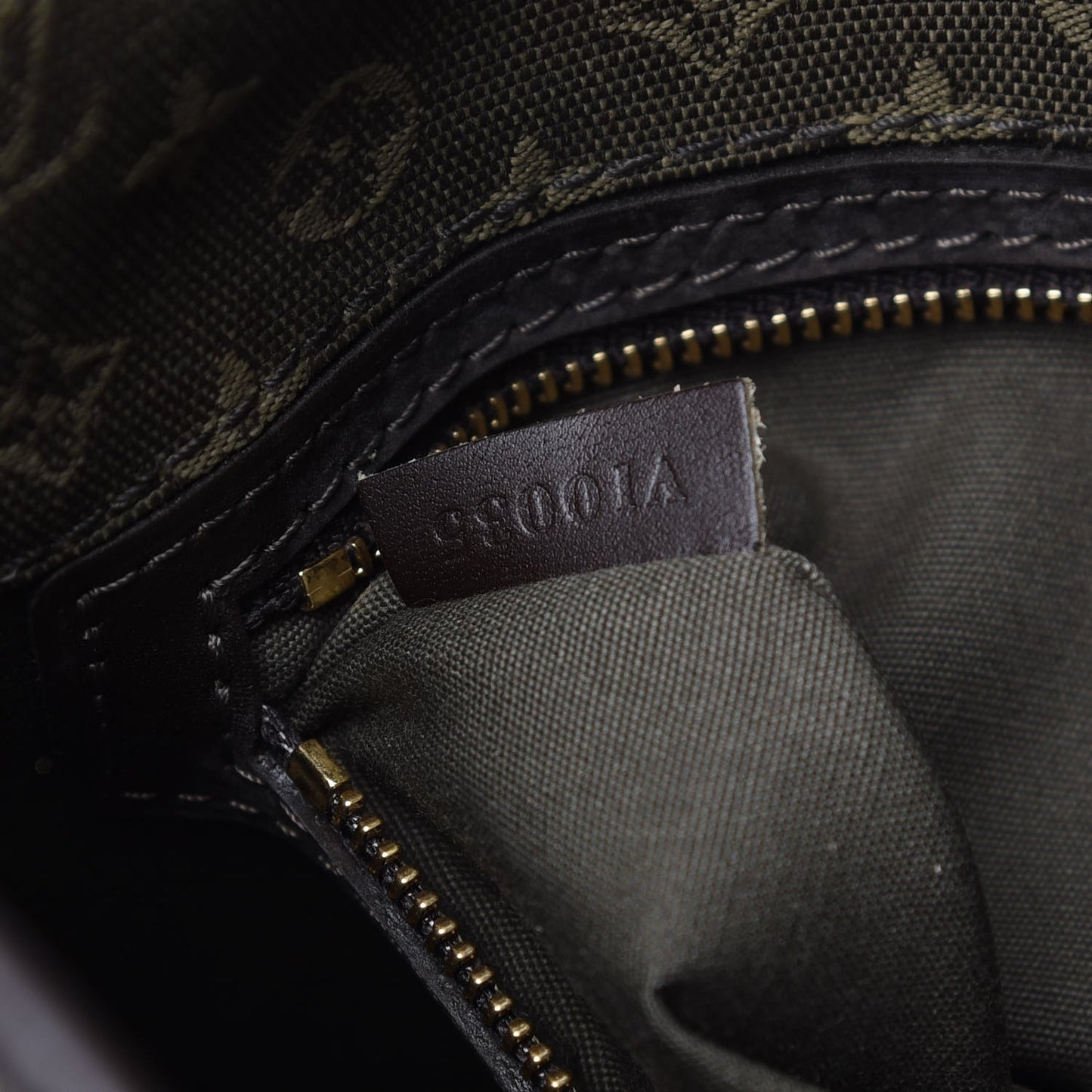 Mini Monogram Besace Mary Kate Kaki