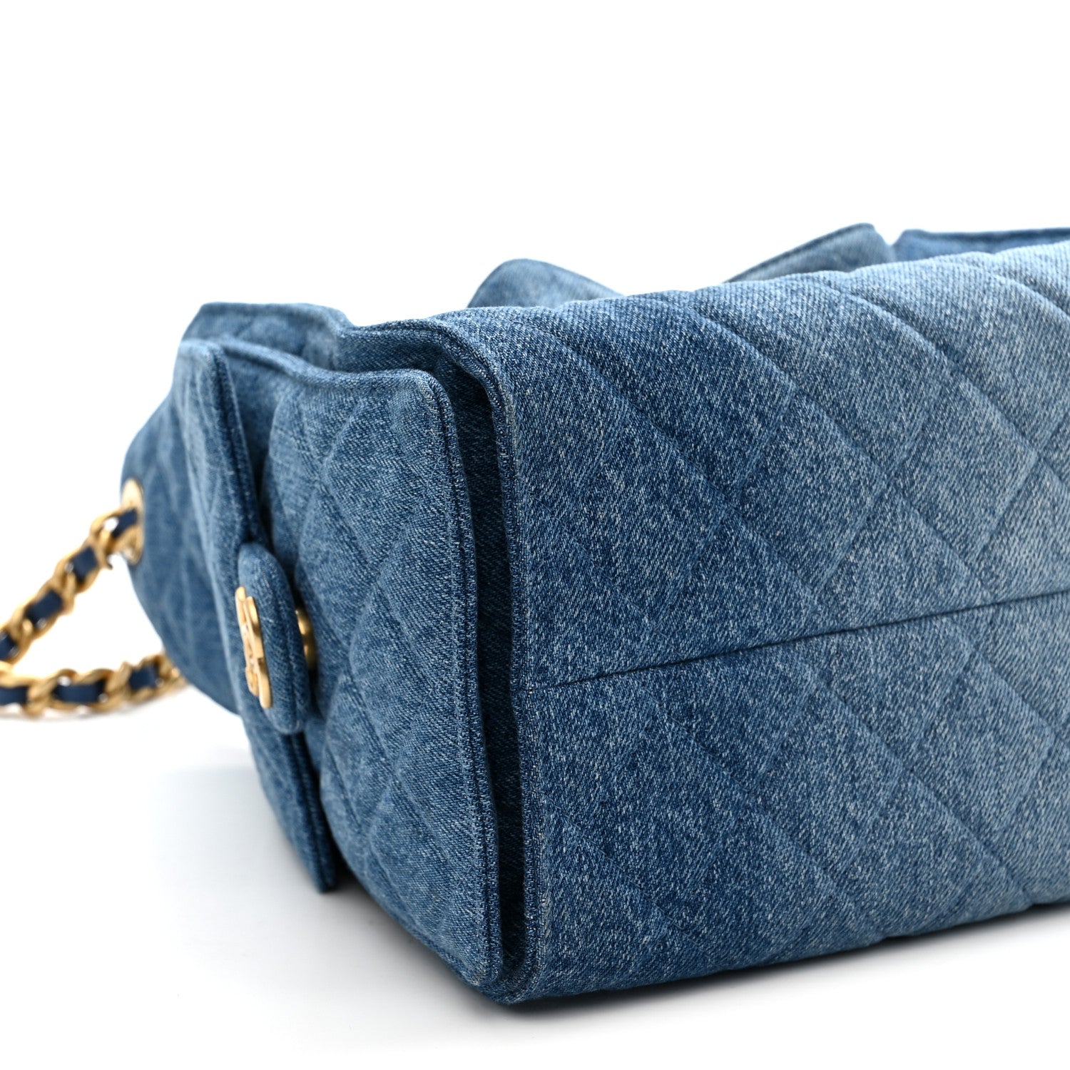 Chanel Washed Denim Quilted Small Chanel 25 Handbag Blue Blue 9 of 10