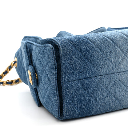 Chanel Washed Denim Quilted Small Chanel 25 Handbag Blue Blue 9 of 10