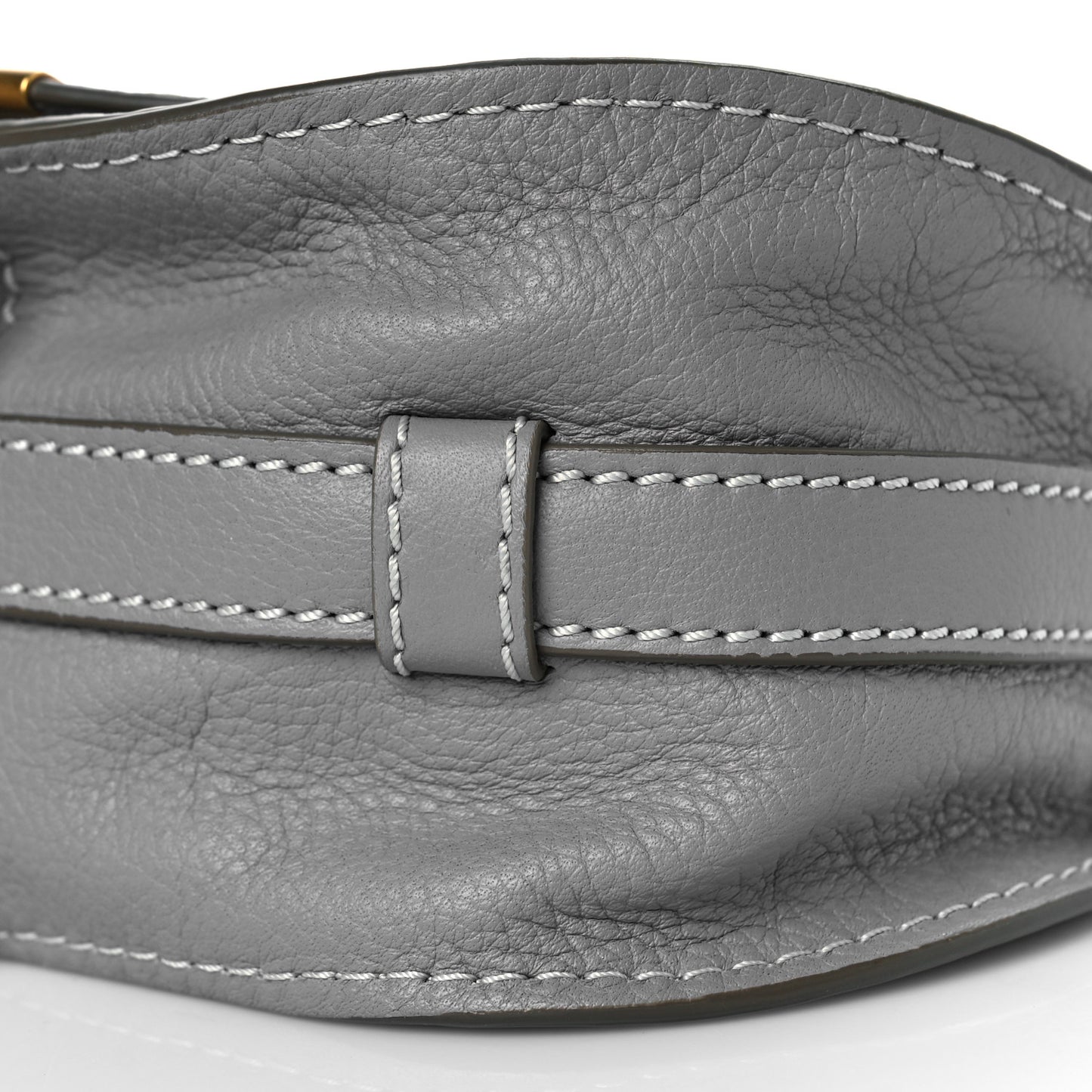 Calfskin Mini Marcie Round Crossbody Bag Cashmere Grey