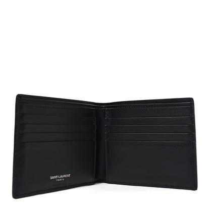 Saint Laurent Matte Calfskin Tiny Cassandre East West Wallet Black 5 of 6