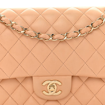 Chanel Lambskin Quilted Medium Double Flap Light Orange 5 of 13