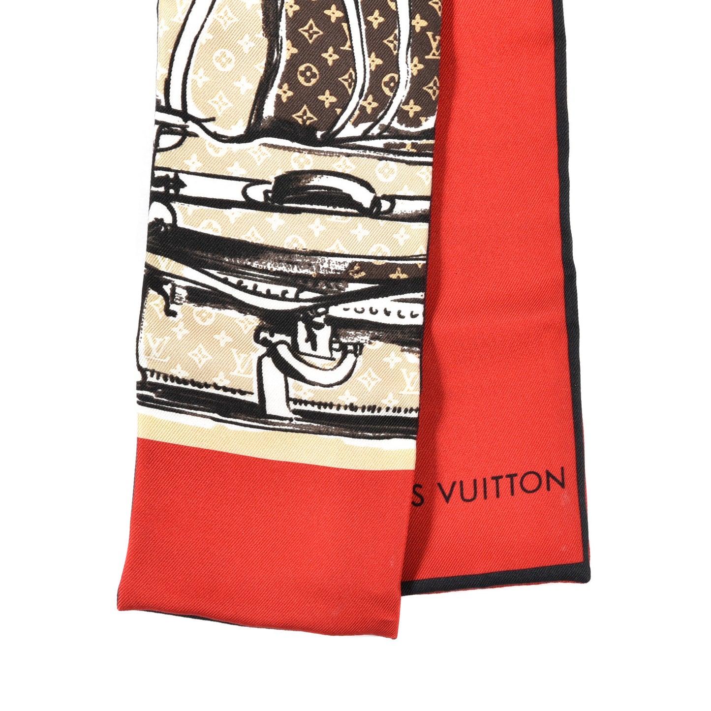 Silk Monogram Trunks Bandeau Brown