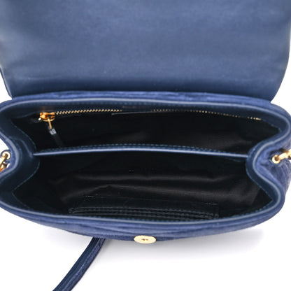 Saint Laurent Suede Toy Loulou Shoulder Bag Deep Marine 5 of 14