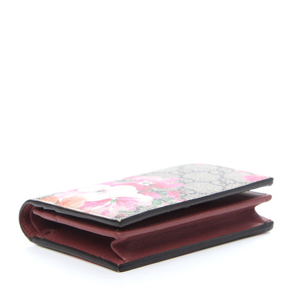 Gucci GG Supreme Monogram Blooms Card Case Wallet Beige Multicolor Dry Rose 4 of 7