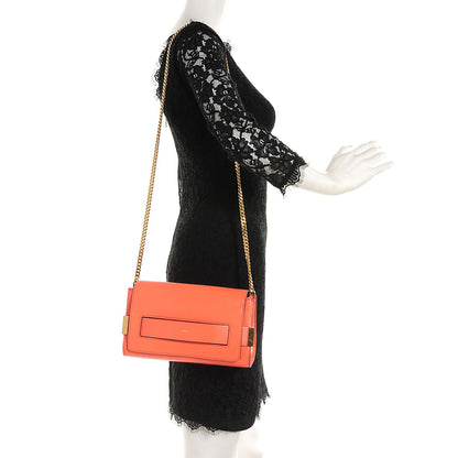 Chloe Lambskin Medium Elle Chain Clutch Coral Pop 10 of 16