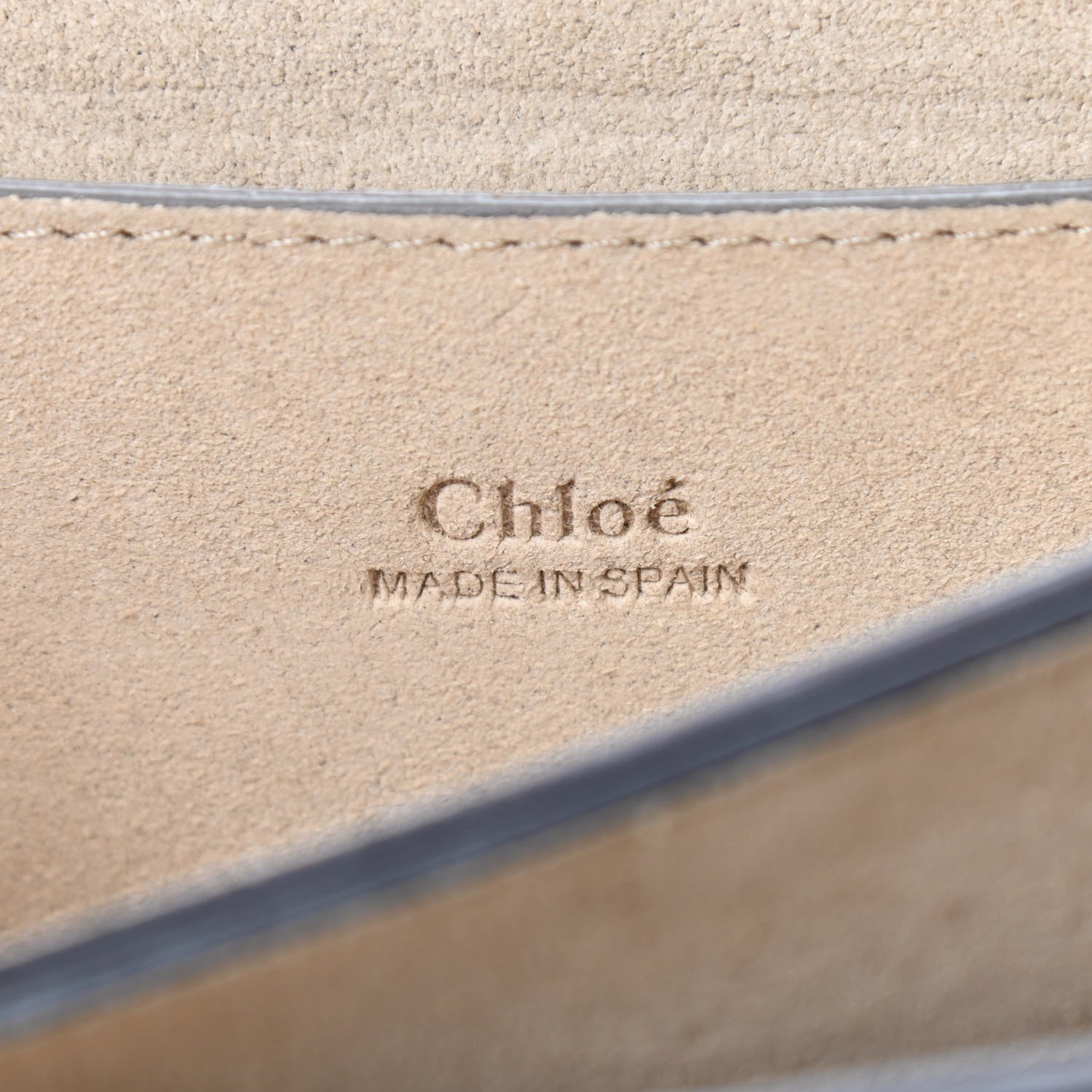 Chloe Suede Calfskin Small Faye Shoulder Bag Motty Grey 6 of 9
