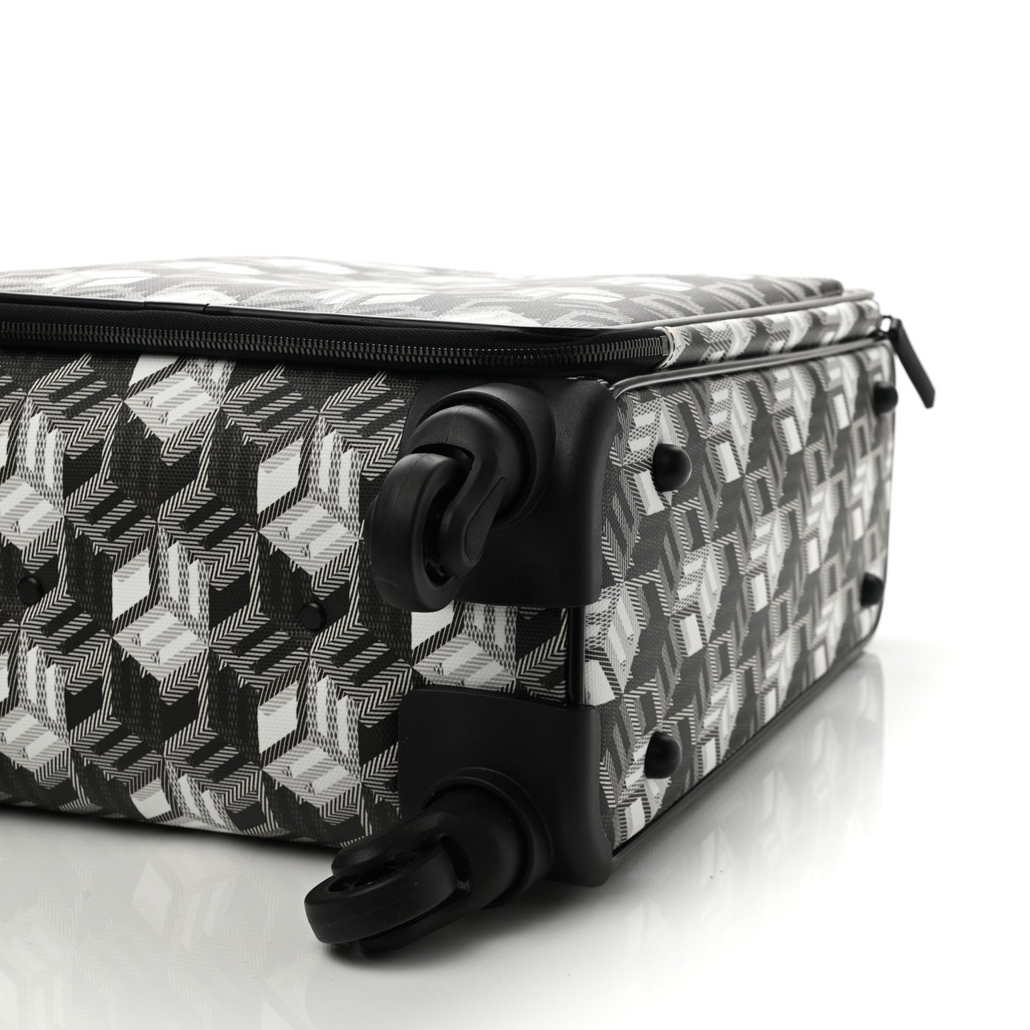 Canvas Monogram Small Cabin Traveler Trolley Suitcase Black White