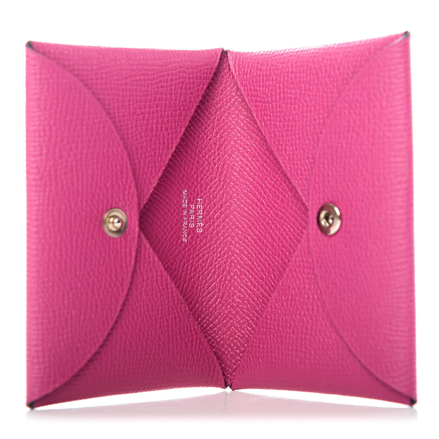 Epsom Calvi Card Case Rose Pourpre