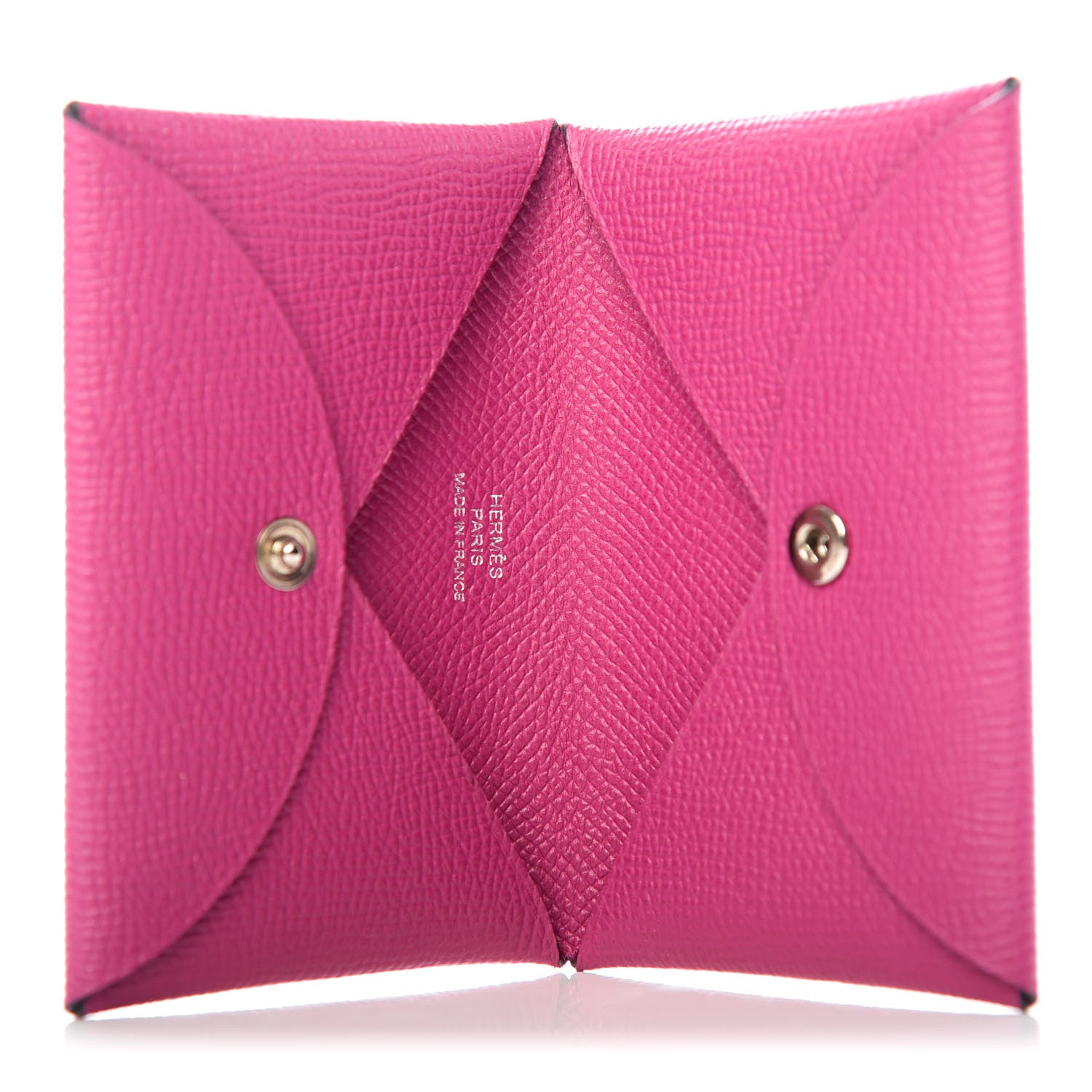 Hermes Epsom Calvi Card Case Rose Pourpre 5 of 7
