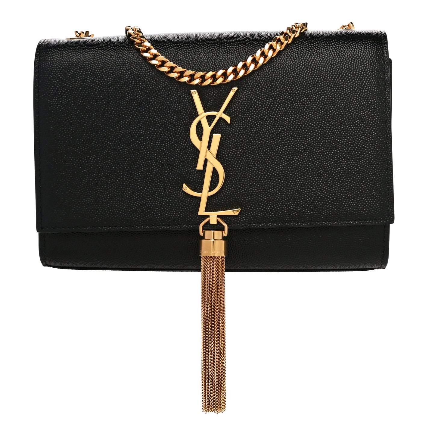Grain De Poudre Small Classic Monogram Kate Tassel Satchel Black