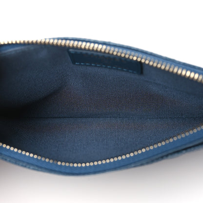 Chanel Iridescent Caviar Quilted Classic Zip Pouch Navy 5 of 8