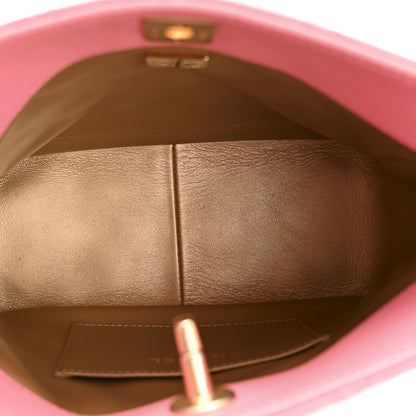 Chanel Lambskin Quilted Small Pearl Crush Hobo Pink 5 of 13