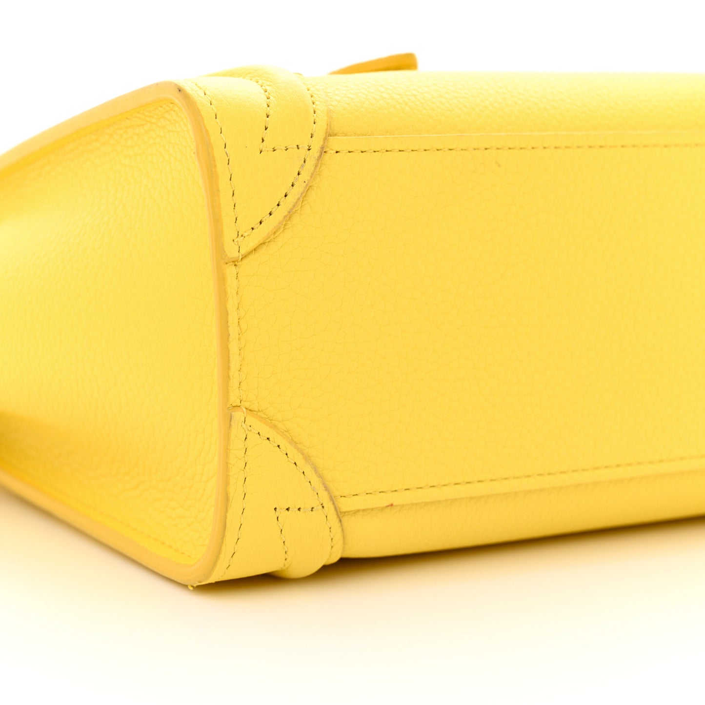 Drummed Calfskin Nano Luggage Citron