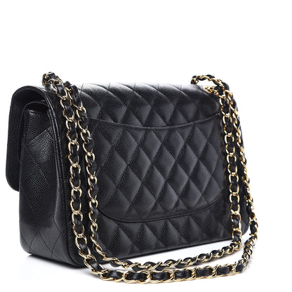 Chanel Caviar Quilted Jumbo Double Flap Black 3 of 11