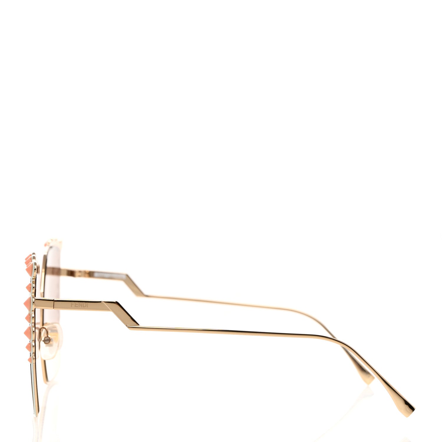 Fendi Metal Dots Square Sunglasses FF 0259/S Gold 3 of 8