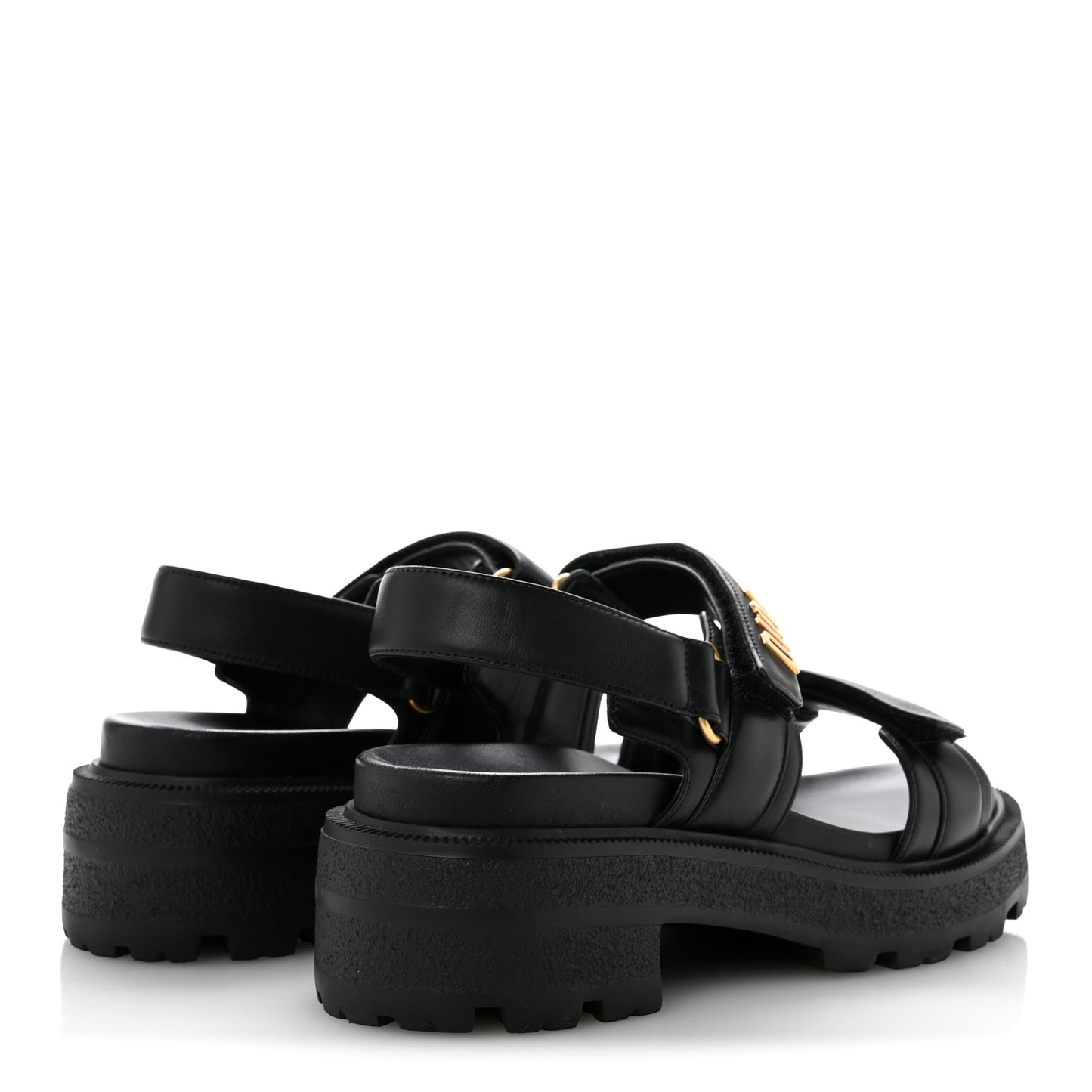 Lambskin Dioract 10mm Sandals 38 Black