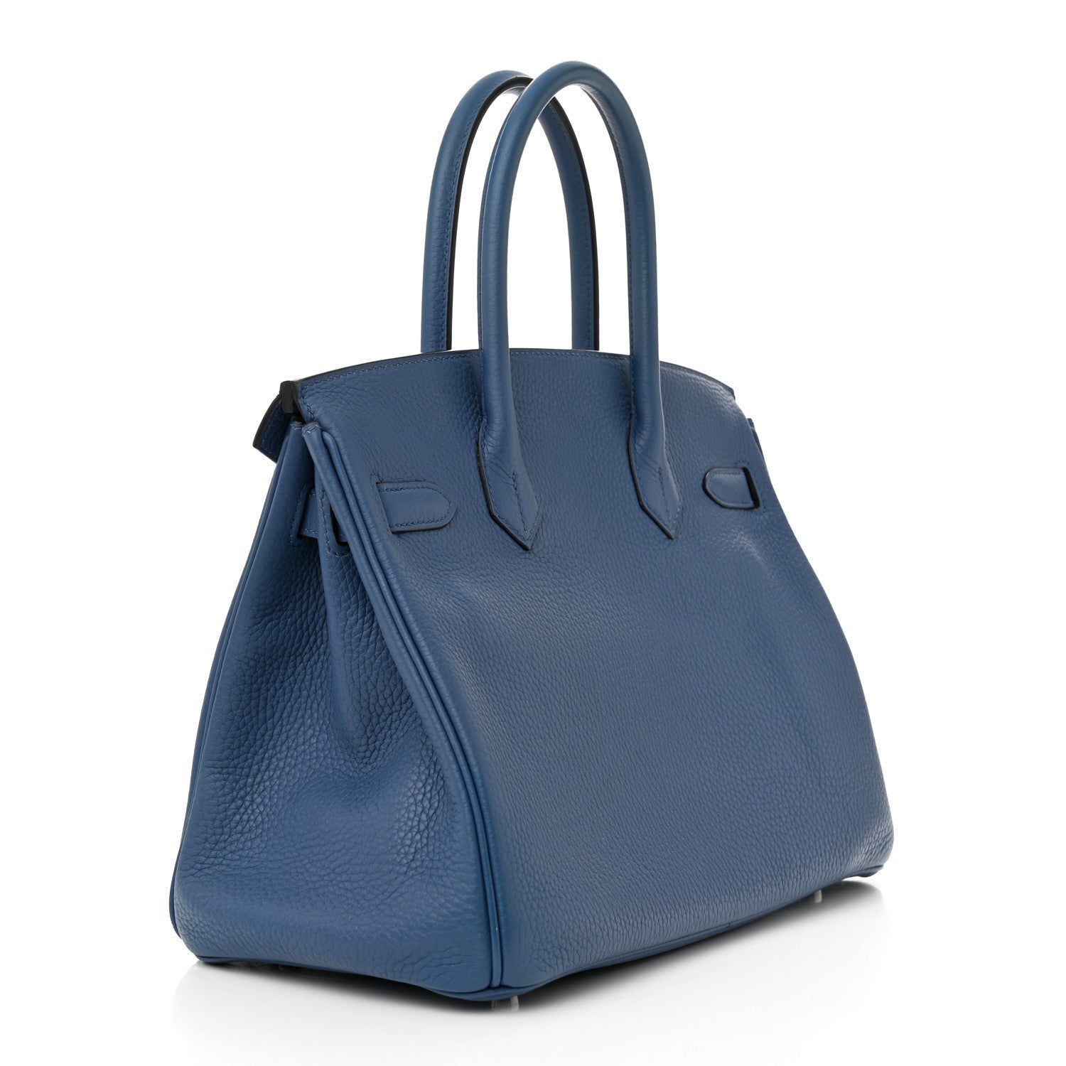 Hermes Taurillon Clemence Birkin 30 Bleu Agate 3 of 10