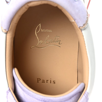 Christian Louboutin Suede Mesh Calfskin Neoprene Loubishark Sneakers 40 Lilac Smoke 6 of 13