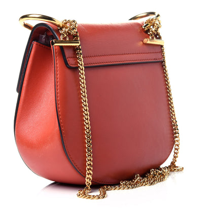 Chloe Lambskin Suede Calfskin Mini Drew Shoulder Bag Poppy 3 of 13