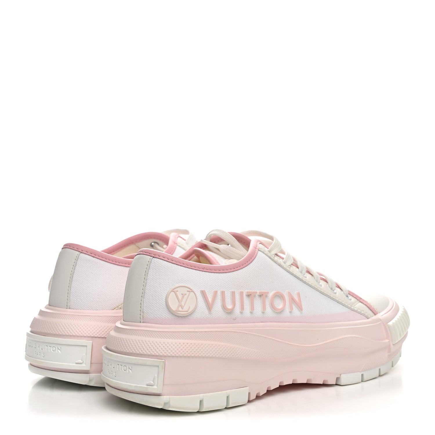 Louis Vuitton Canvas LV Squad Sneakers 38 White Pink 5 of 11