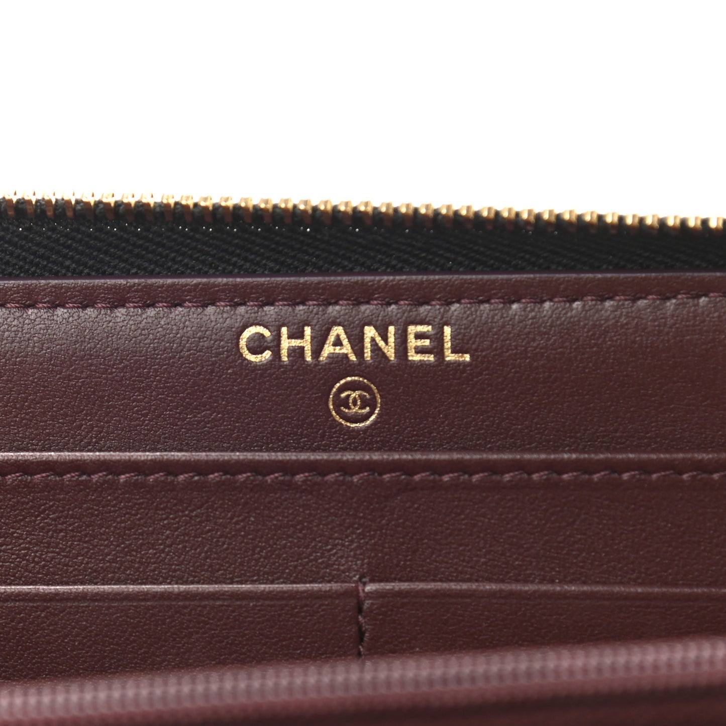 Caviar Quilted Large Gusset Zip Around Wallet Black