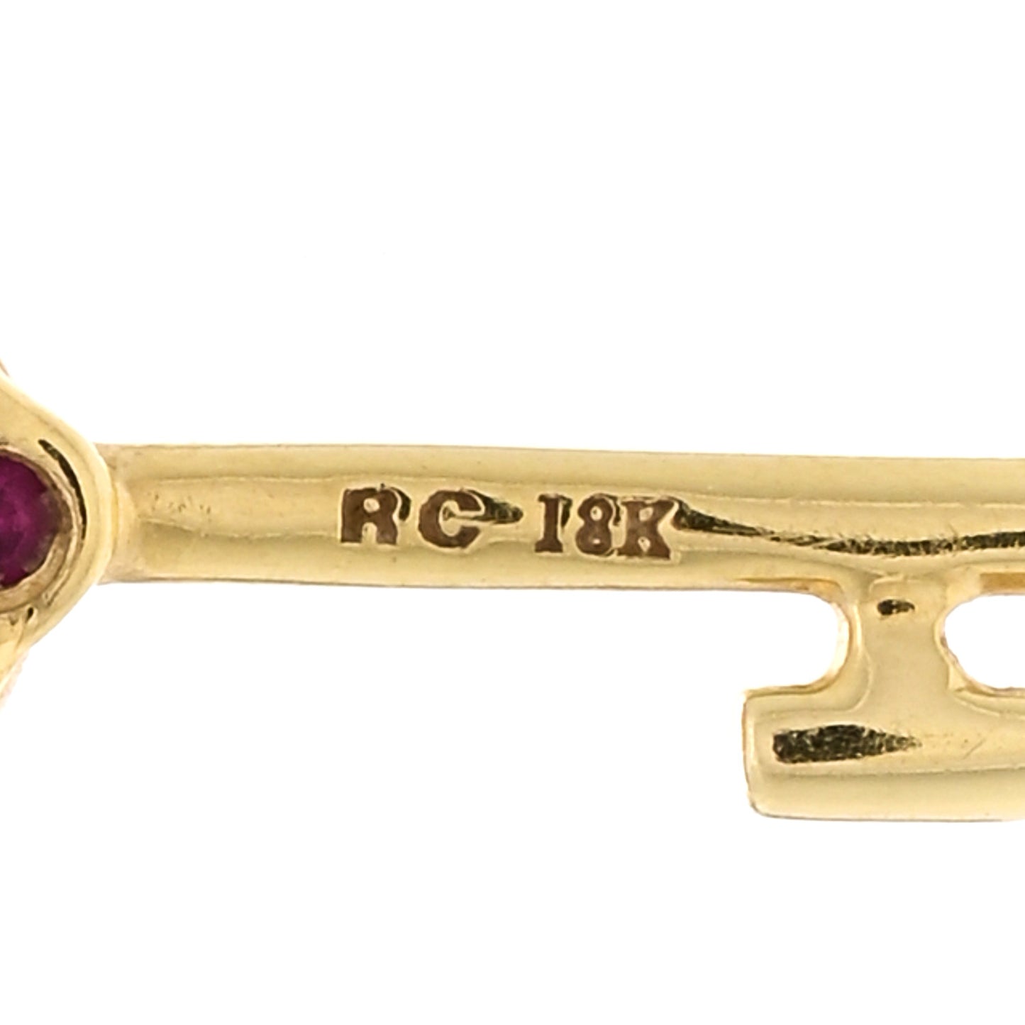 18K Yellow Gold Tiny Treasures Key Pendant Necklace