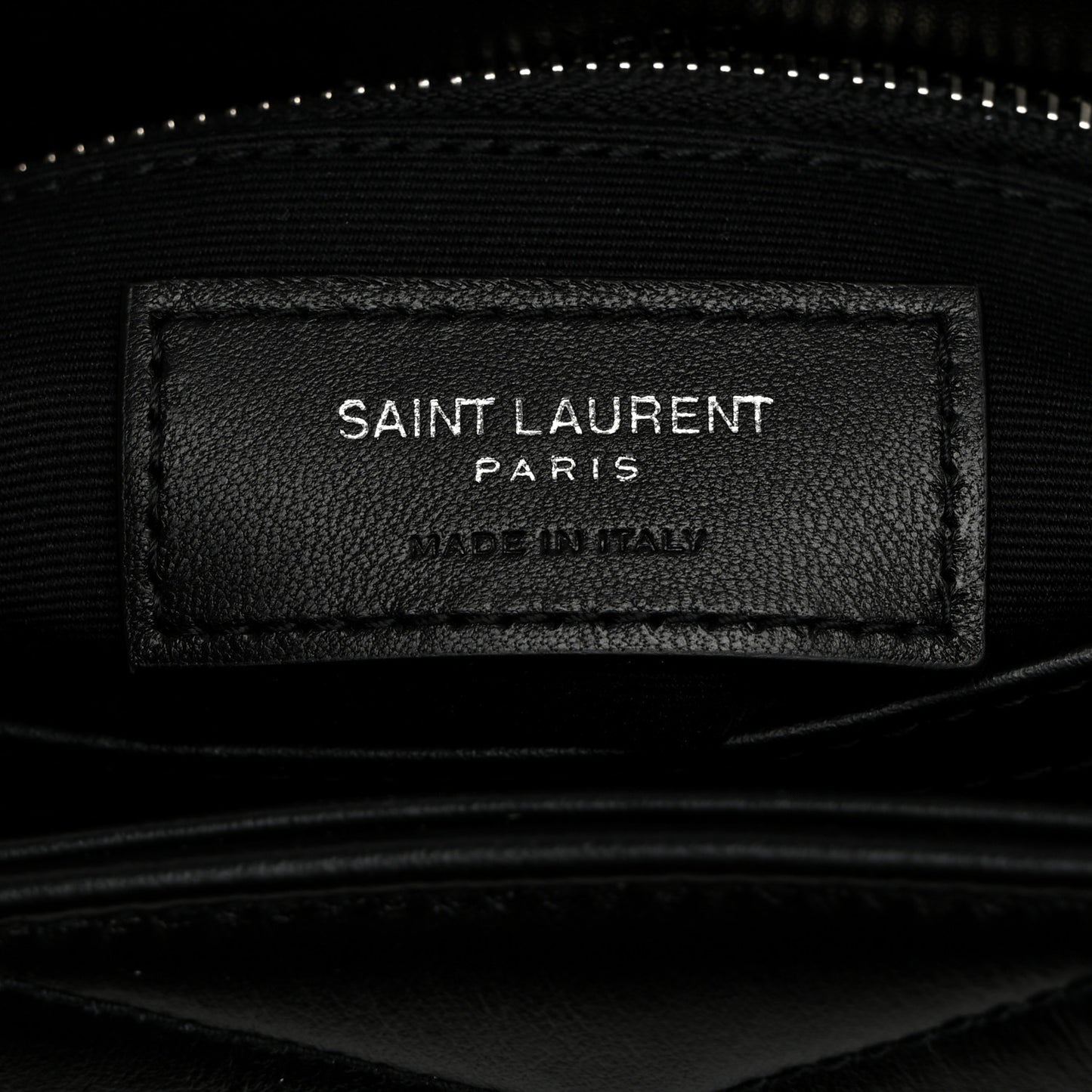 Calfskin Y Quilted Monogram Toy Loulou Crossbody Bag Black