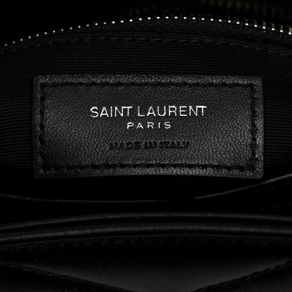 Saint Laurent Calfskin Y Quilted Monogram Toy Loulou Crossbody Bag Black 8 of 11