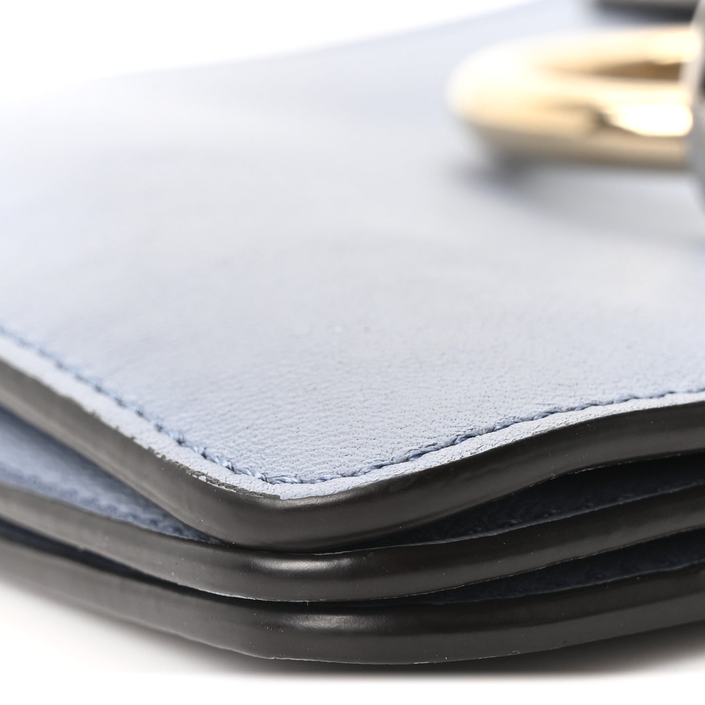 Suede Calfskin Mini Faye Bracelet Bag Washed Blue