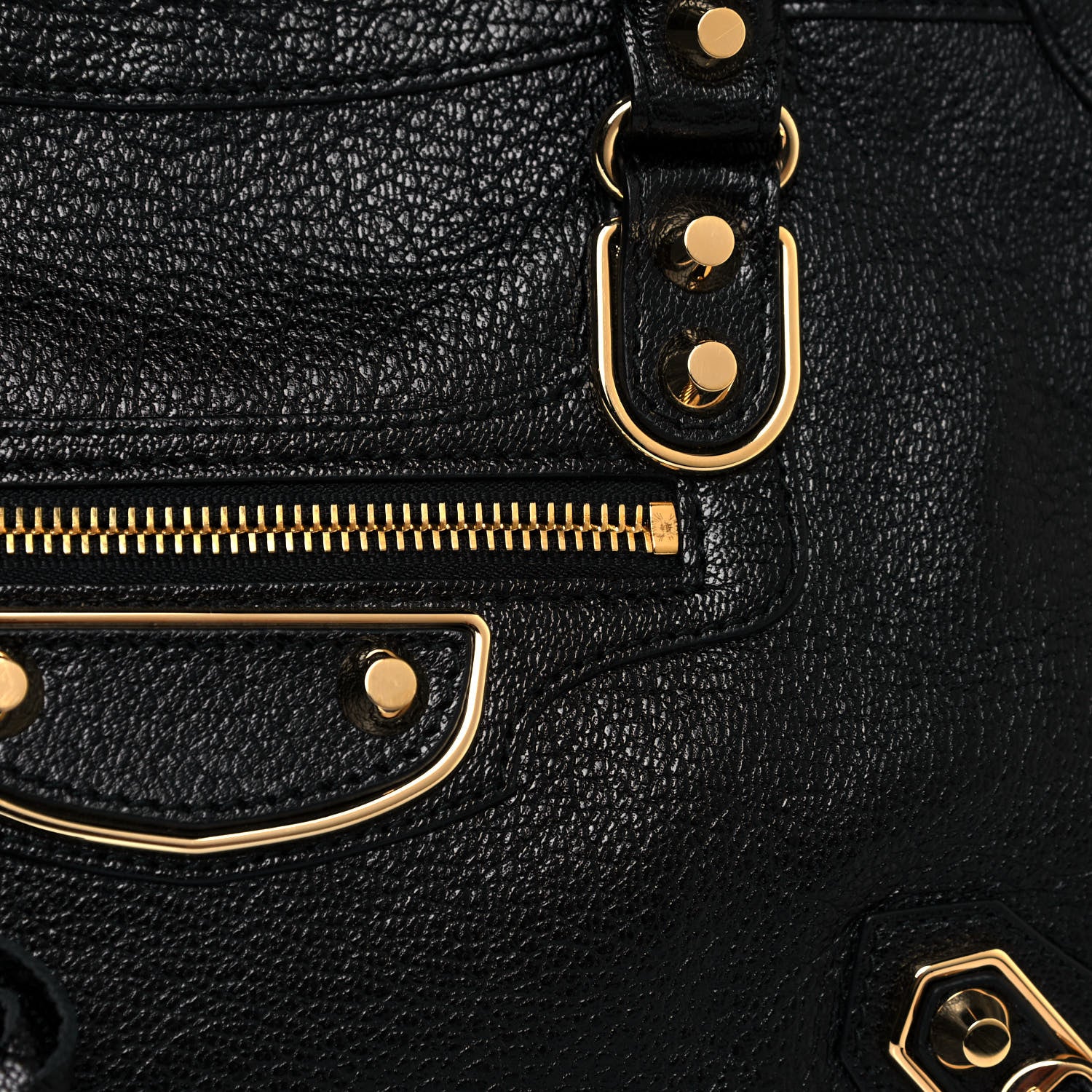 Balenciaga Chevre Gold Metallic Edge Hardware S City Black 8 of 14